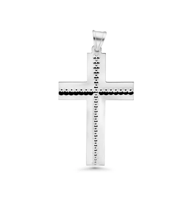 Sterling Silver Diamond Cut Cross Pendant