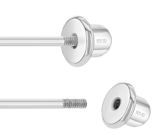 Sterling Silver Replacement Screw Backs