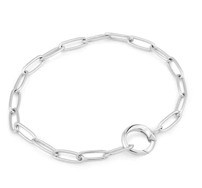 Ania Haie Silver Link Charm Chain Connector Bracelet