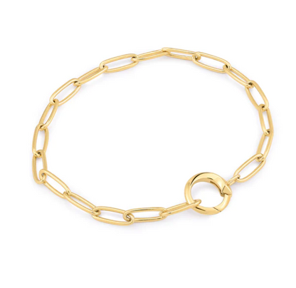 Ania Haie Gold Link Charm Chain Connector Bracelet