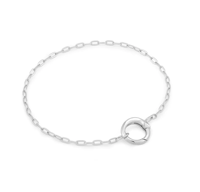 Ania Haie Silver Mini Link Charm Chain Connector Bracelet