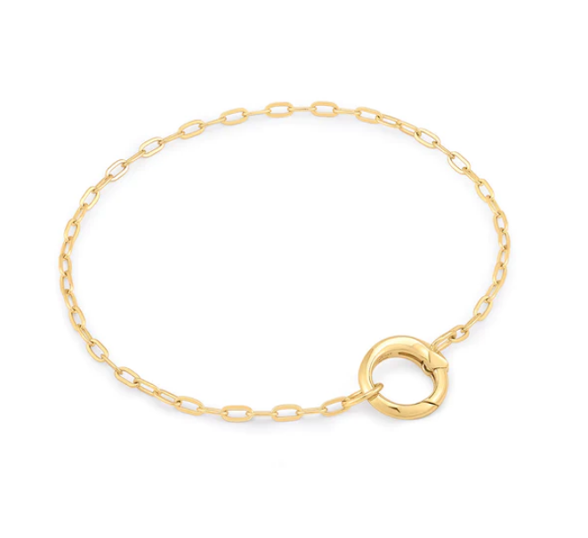 Ania Haie Gold Mini Link Charm Chain Connector Bracelet