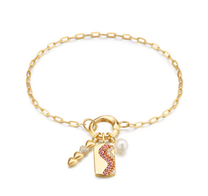 Ania Haie Gold Mini Link Charm Chain Connector Bracelet