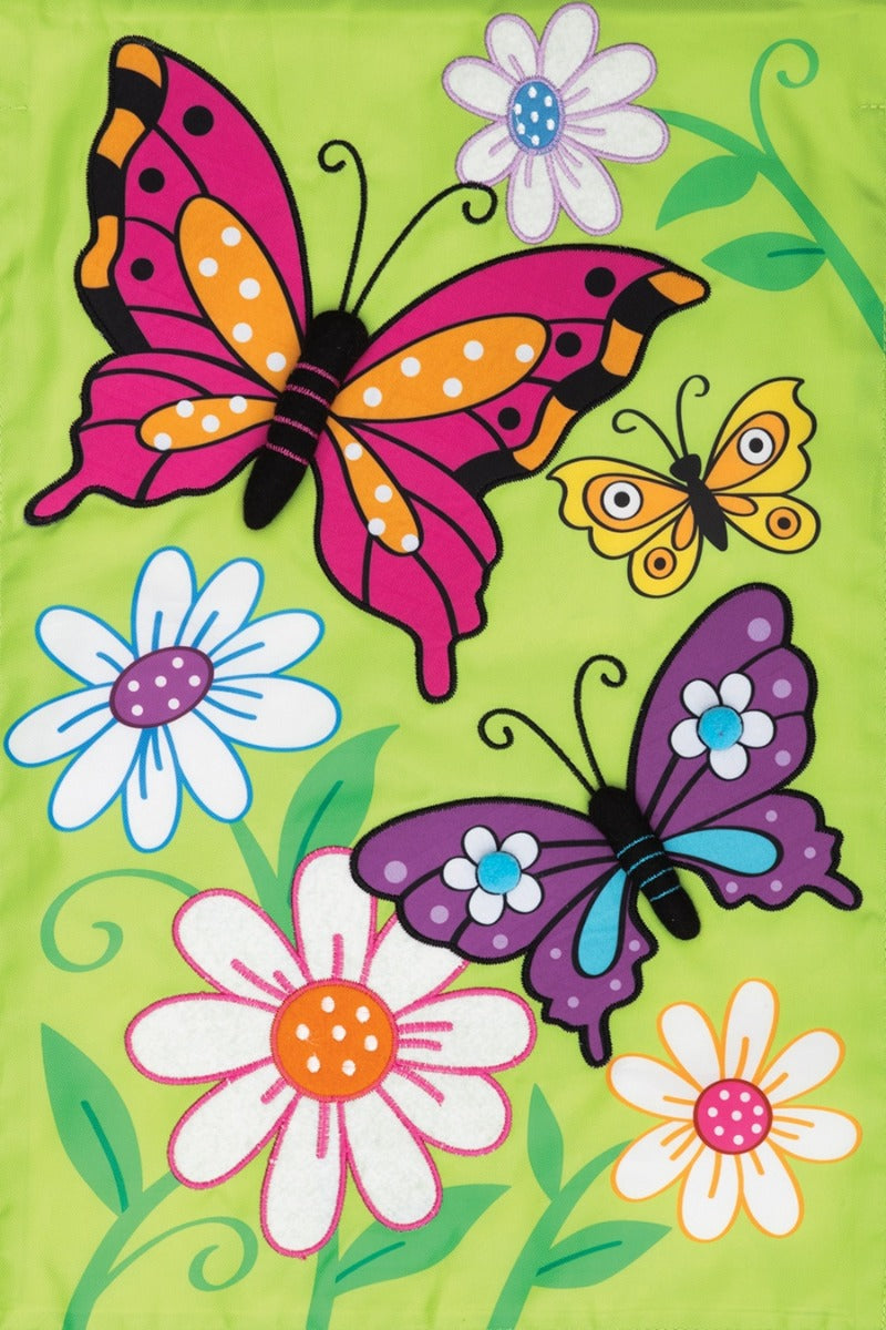 Butterflies & Daises Garden Flag