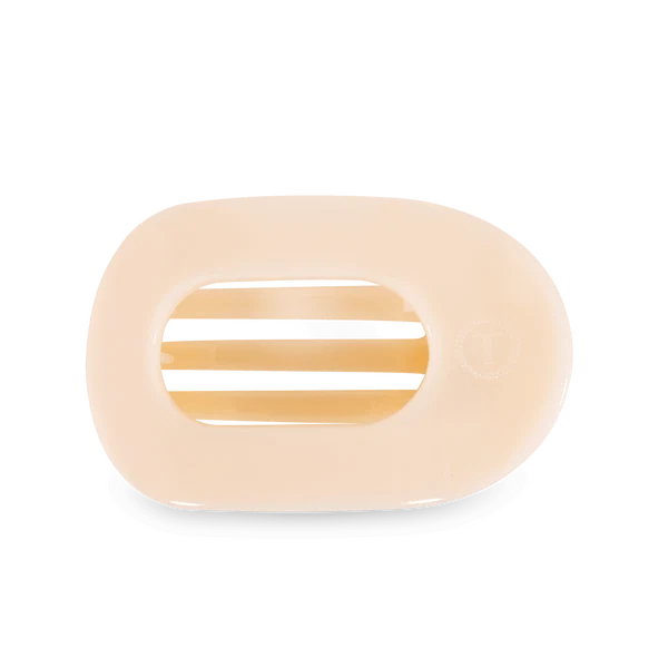 TT-FCL01-003 Teleties Large Flat Round Clip Almond 0