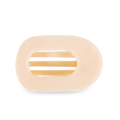 TT-FCL01-003 Teleties Large Flat Round Clip Almond 0