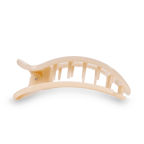 TT-FCL01-003 Teleties Large Flat Round Clip Almond 0