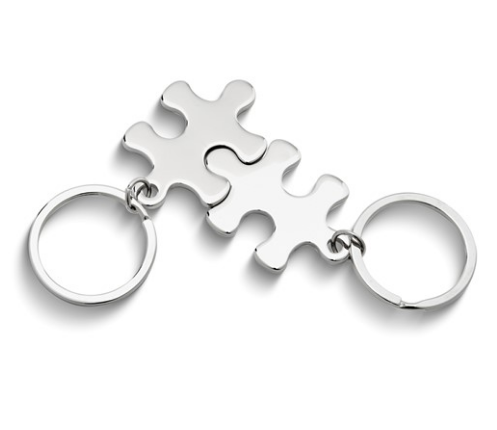 Puzzle Pieces Keychains - Set of 2