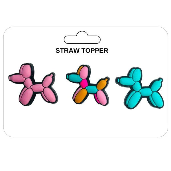 ST1002BDOG10MM Balloon Dog Straw Topper - 10mm
