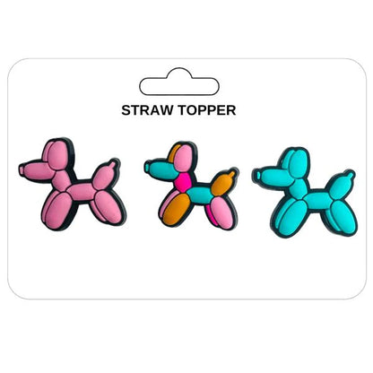 ST1002BDOG10MM Balloon Dog Straw Topper - 10mm