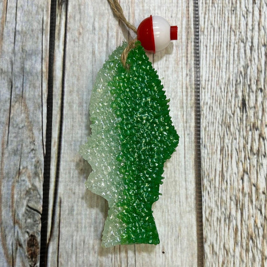 Long Green Fish Freshie With Bobber