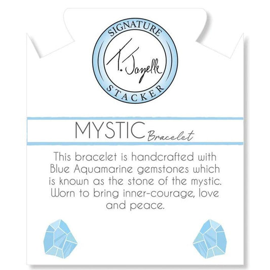 Mystic Beaded Bracelet with Blue Aquamarine Gemstones