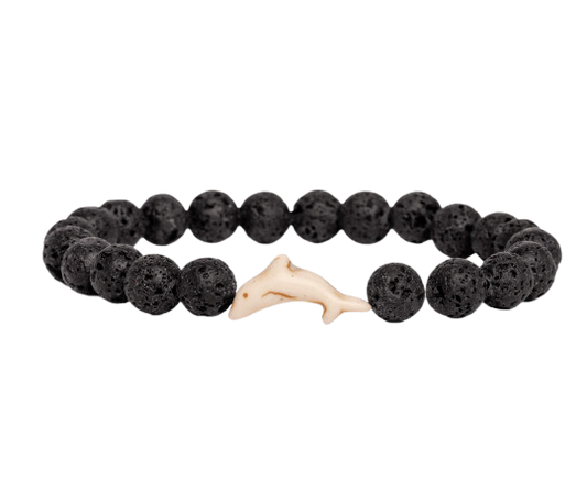 Fahlo The Odyssey Bracelet in Lava Stone - Dolphin