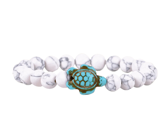 Fahlo The Journey Bracelet in White Howlite - Sea Turtle