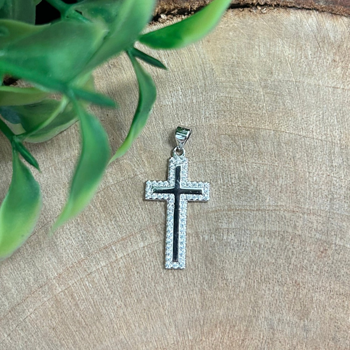 Sterling Silver Framed Cubic Zirconia Pendant