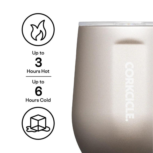 Corkcicle 12oz Stemless Wine Tumbler - Oatmilk