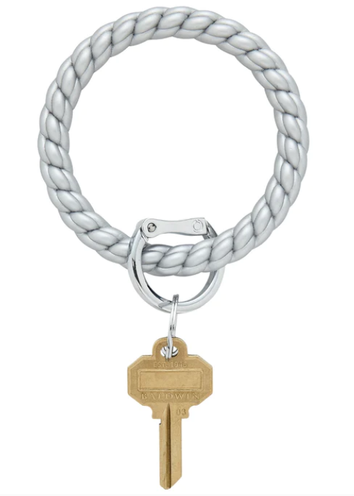 O-Venture Silicone Big O Key Ring - Braided Solid Quicksilver