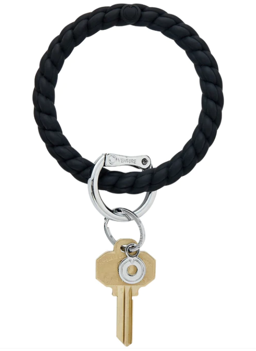 O-Venture Silicone Big O Key Ring - Braided Back In Black
