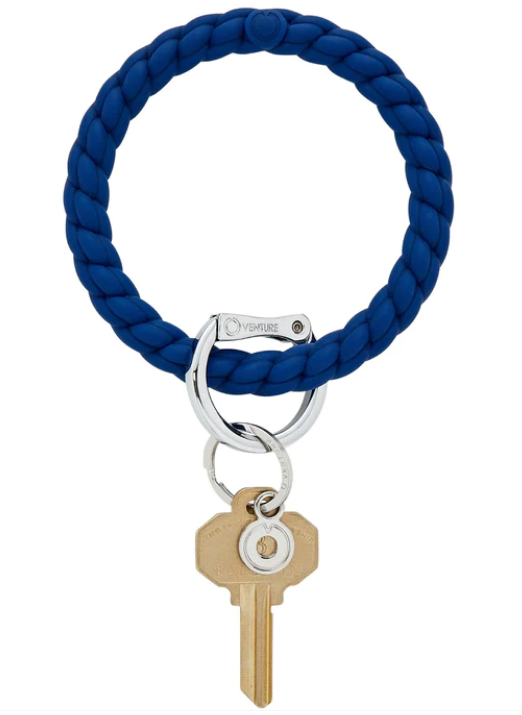 O-Venture Silicone Big O Key Ring - Braided Midnight Navy
