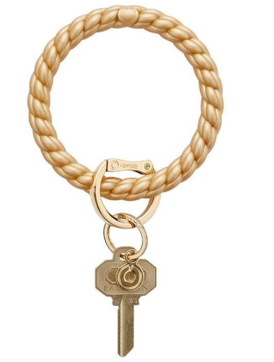 O-Venture Silicone Big O Key Ring - Braided Solid Gold Rush