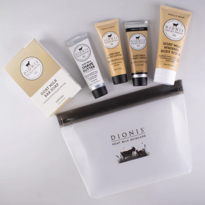 Dionis Goat Milk 7 Piece Vanilla Bean Travel Kit