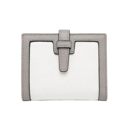 Bessie Vegan Wallet - White & Grey