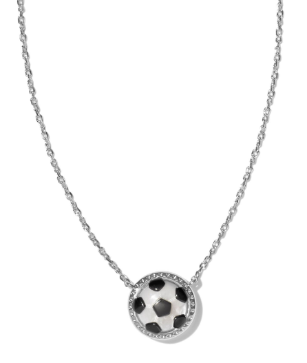 Kendra Scott Soccer Short Pendant Necklace in Ivory Mother of Pearl
