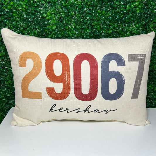 Sunset Zip Code Pillow - Kershaw 29067