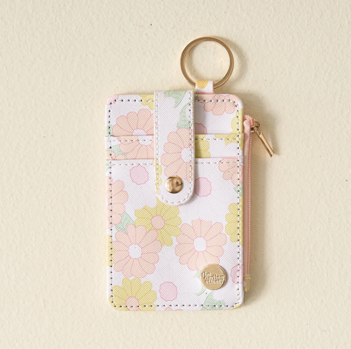 Daisy Craze Keychain Wallet - Daisy Craze Peach