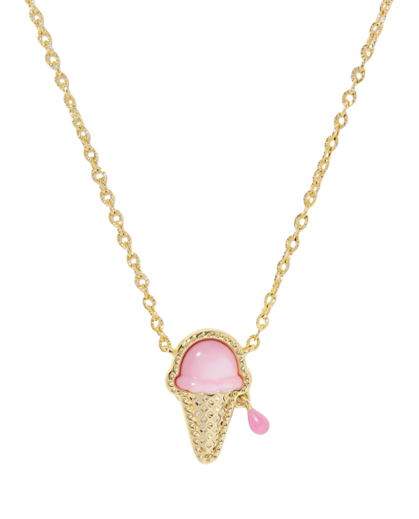 9608894661 Kendra Scott Ice Cream Short Necklace in Pastel Pink Mother of Pearl