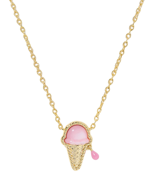 9608894661 Kendra Scott Ice Cream Short Necklace in Pastel Pink Mother of Pearl