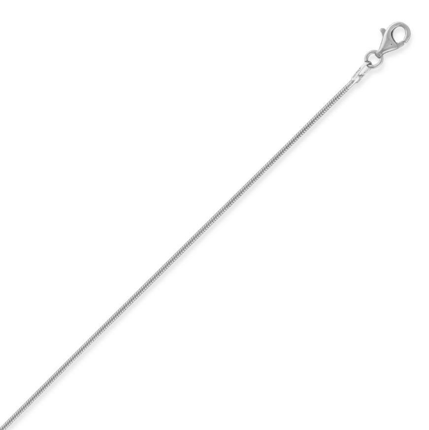 Sterling Silver 1.0mm Snake Chain - 22"