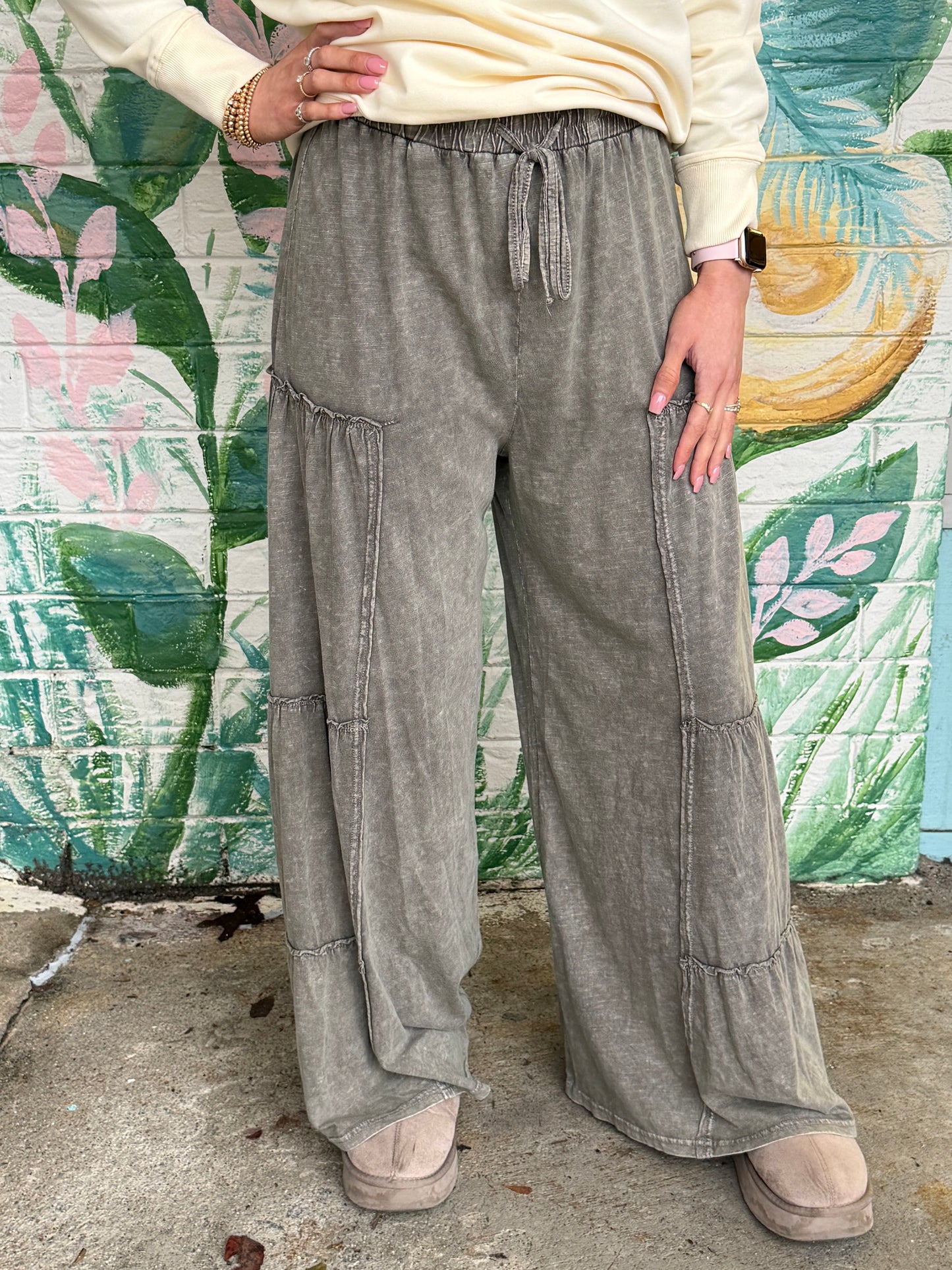 EB56000 Easel ASH MOCHA COTTON SLUB PANT