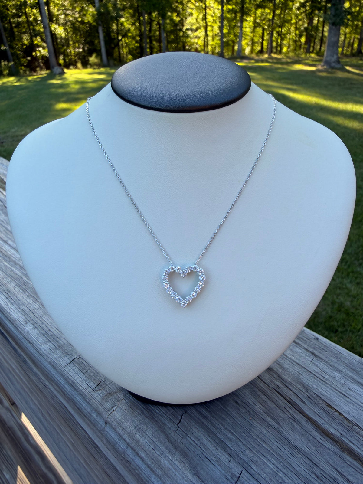 XP-1346-SS Sterling Silver 1.50CTW Lab Grown Diamond Heart Necklace 0
