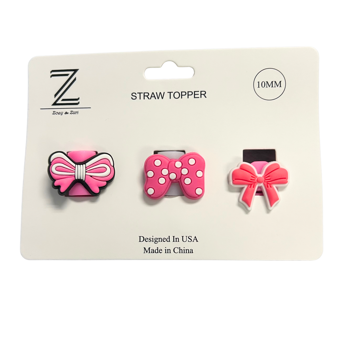 Bow Straw Toppers - 10mm