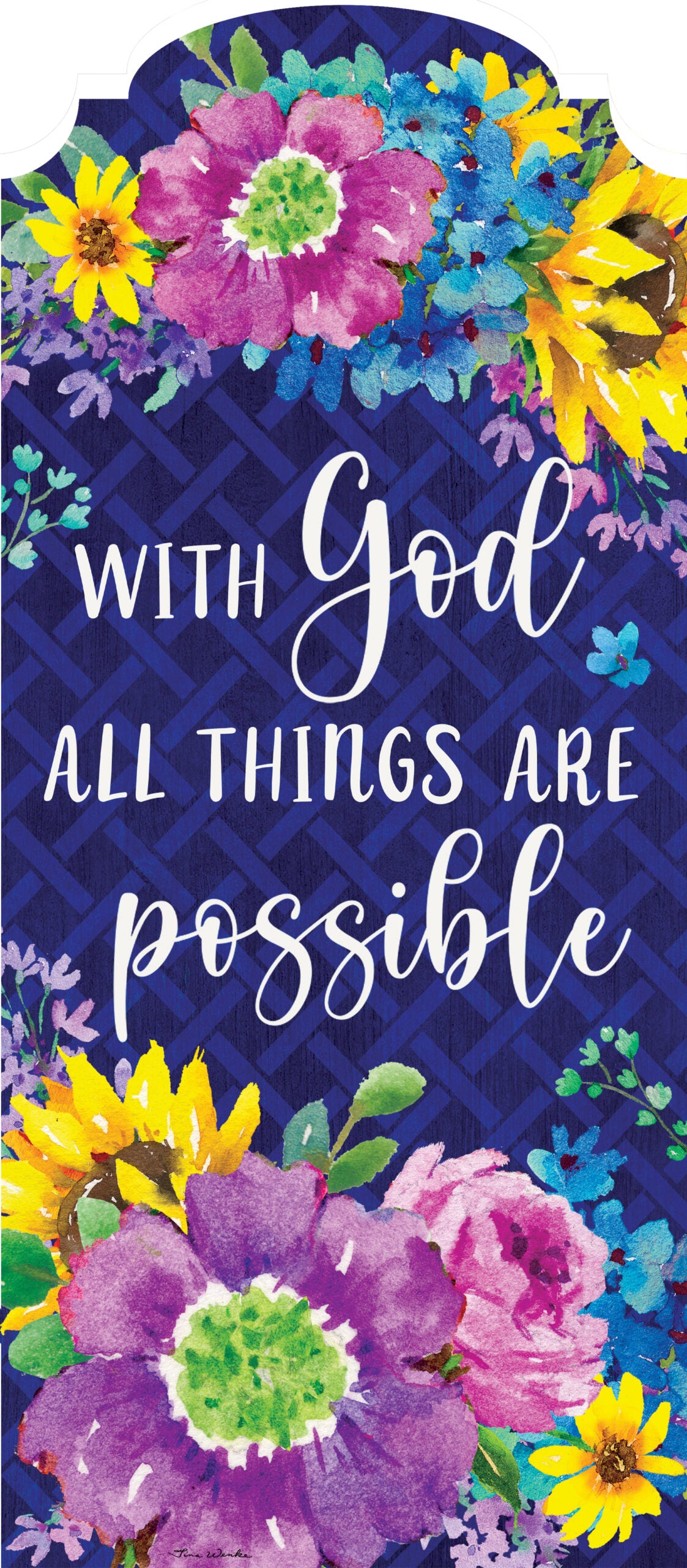 3044 Custom Decor With God Yard Sign
