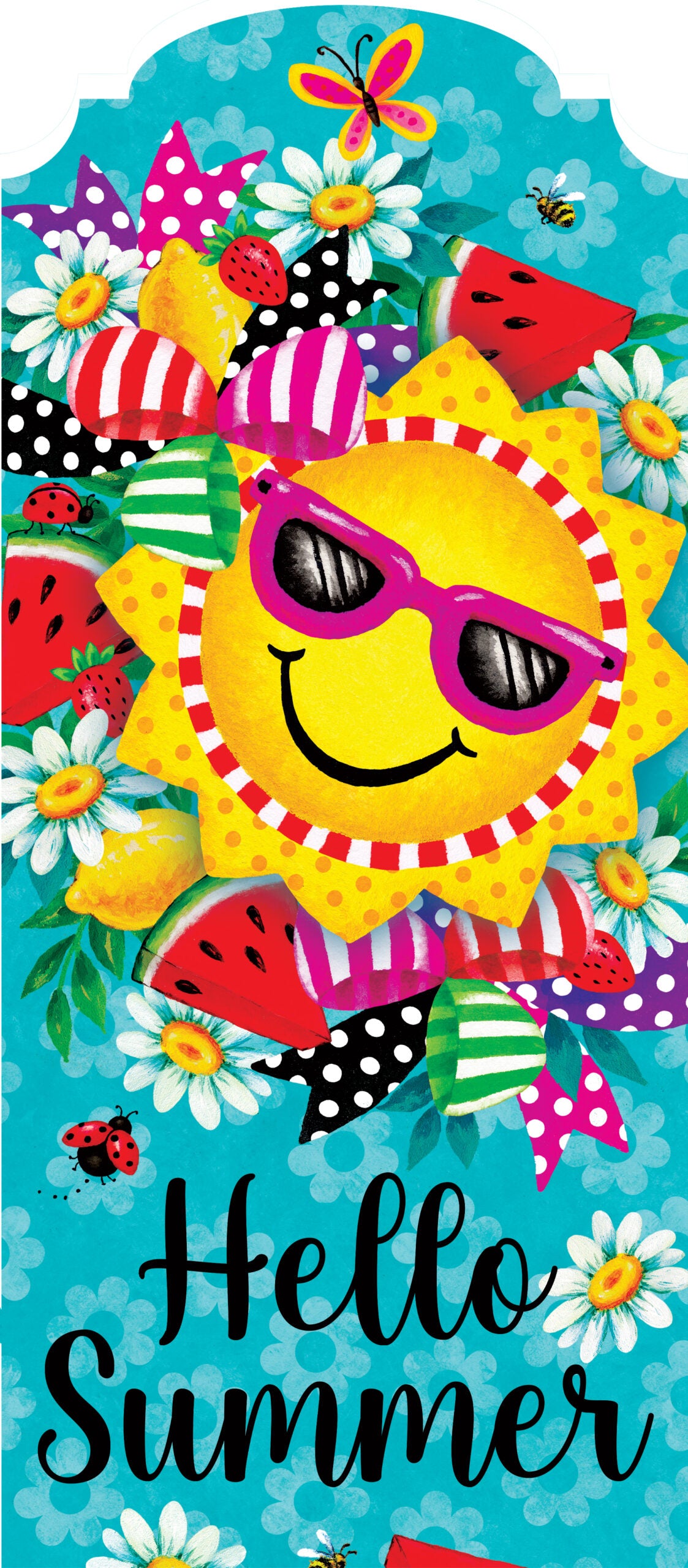 3072 Custom Decor Hello Summer Yard Sign