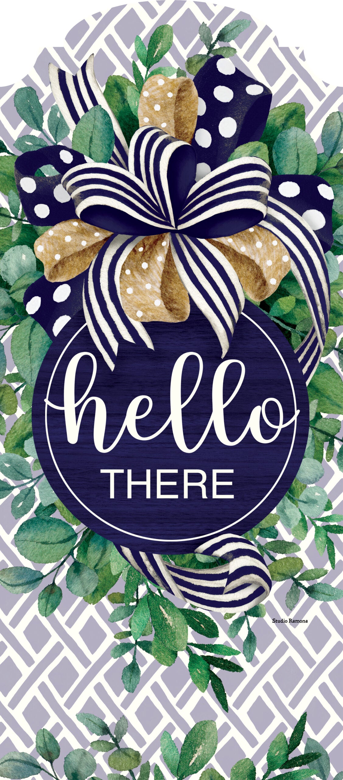 3075 Custom Decor Eucalyptus on Navy Yard Sign