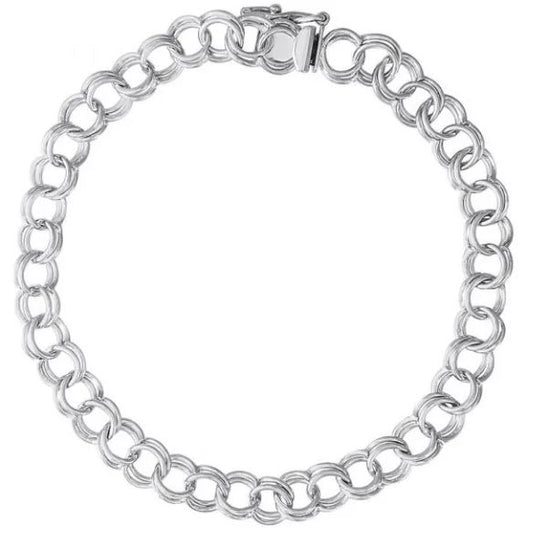 7" Double Link Curb Classic Bracelet - Rembrandt