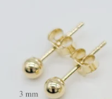 3MMGF Gold Filled Ball Earrings with 14K YG Posts