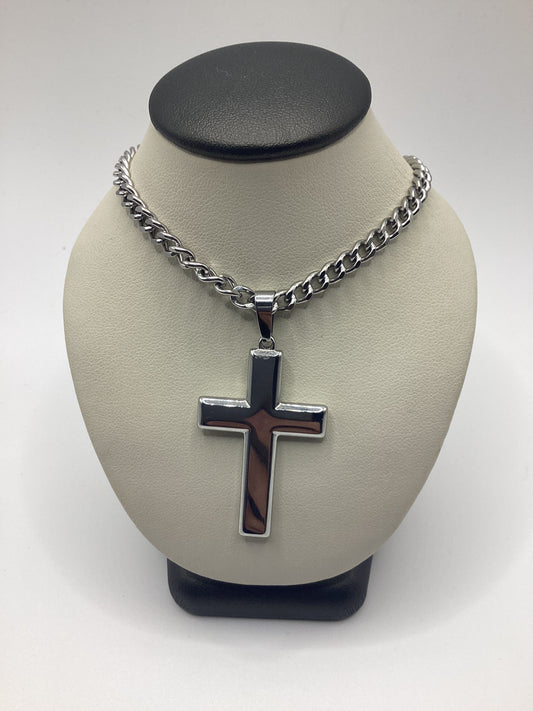 SL-7316 Stainless Stainless Steel Polished Cross Necklace