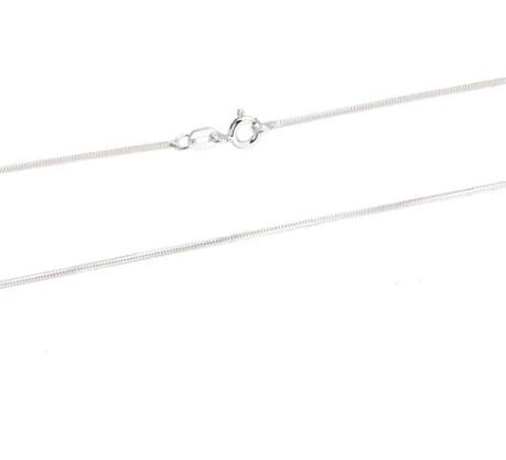 Sterling Silver 1mm Diamond Cut Snake Chain - 18"