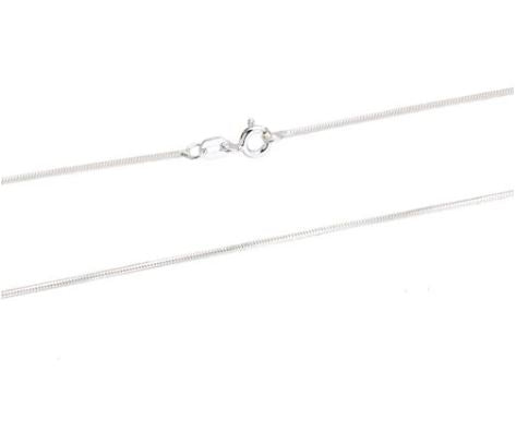 Sterling Silver 1mm Diamond Cut Snake Chain - 22"