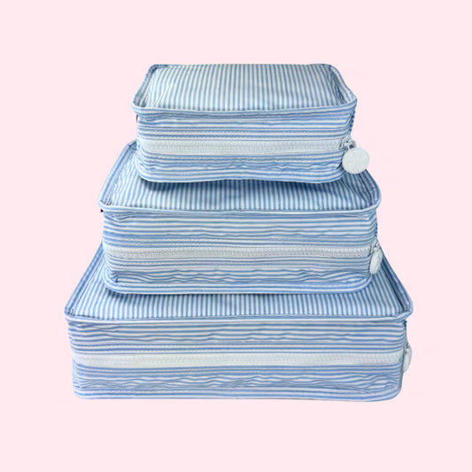 333G 1717 Baby Blue Preppy Stripe Stacking Set of 3