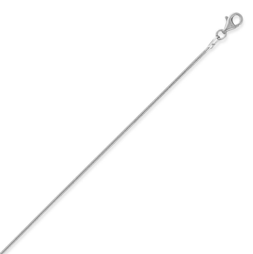 Sterling Silver 1.0mm Snake Chain - 18"