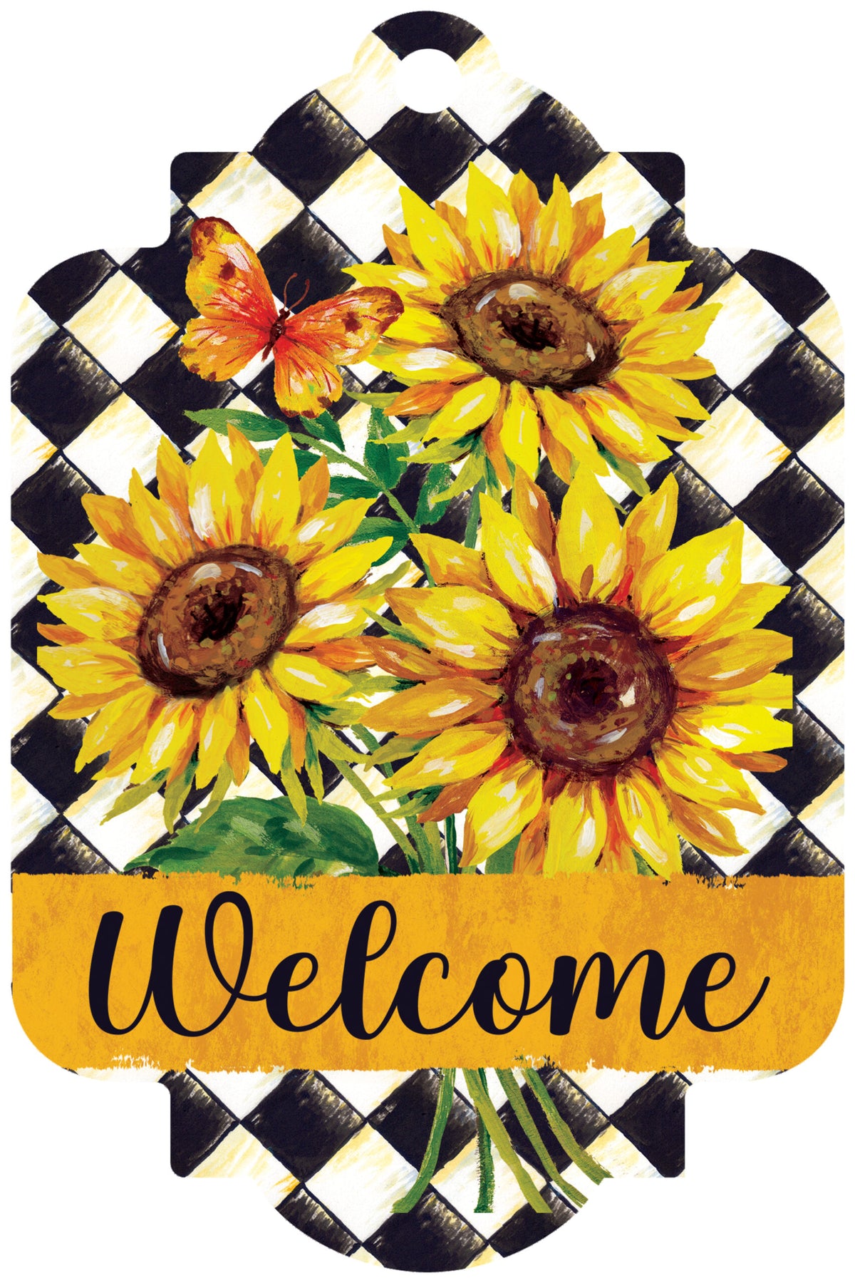 3696 Custom Decor Deluxe Door Decor Sunflower Harlequin 0
