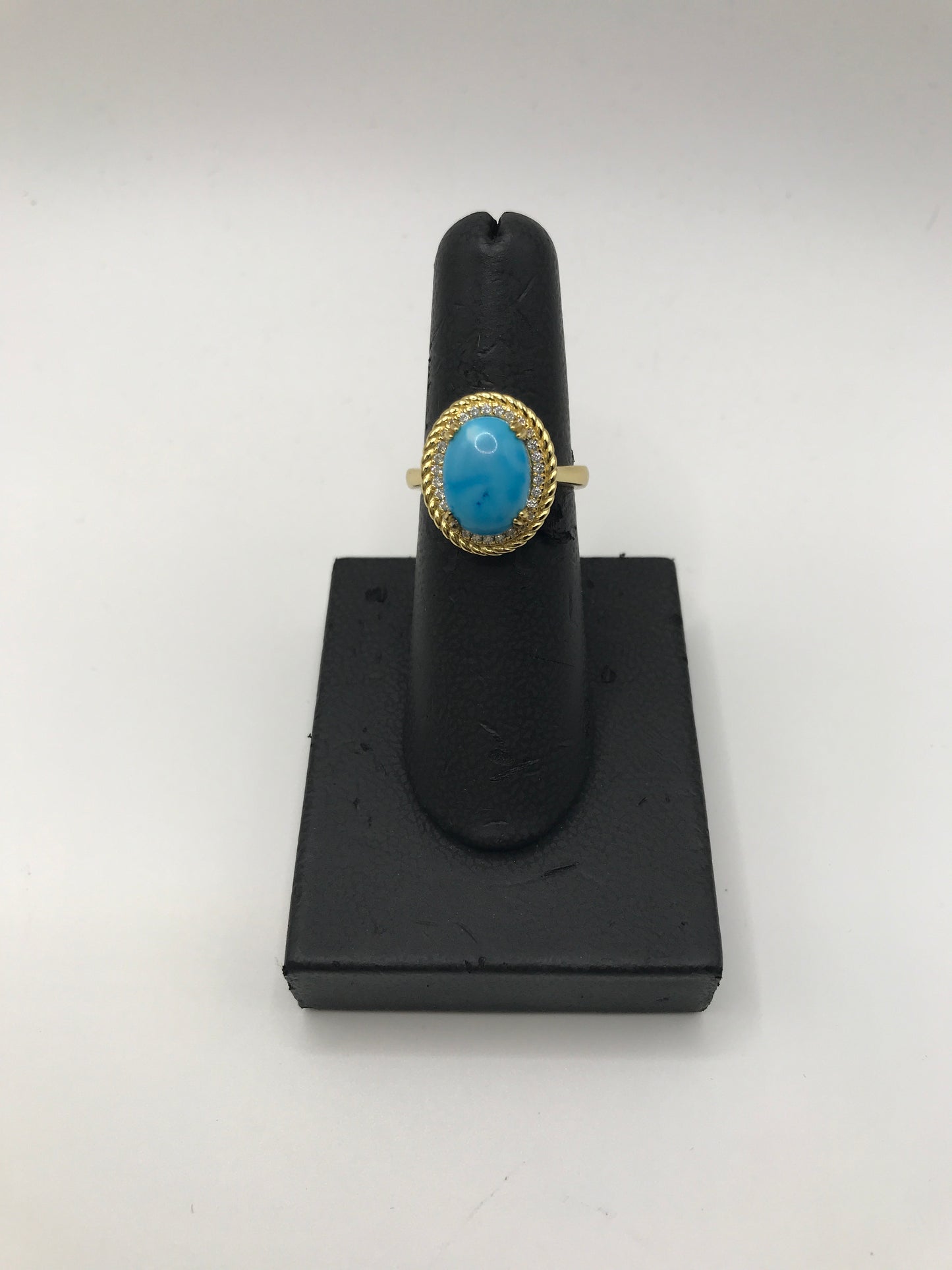R0486TQ SS GP LAFONN TURQUOISE HALO RIN