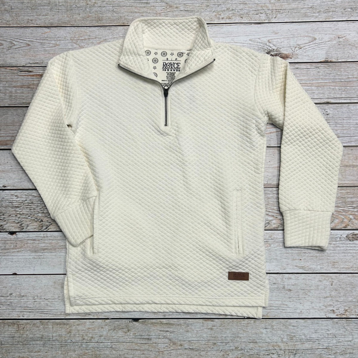 Wallace Quarter Zip Pullover in Ivory