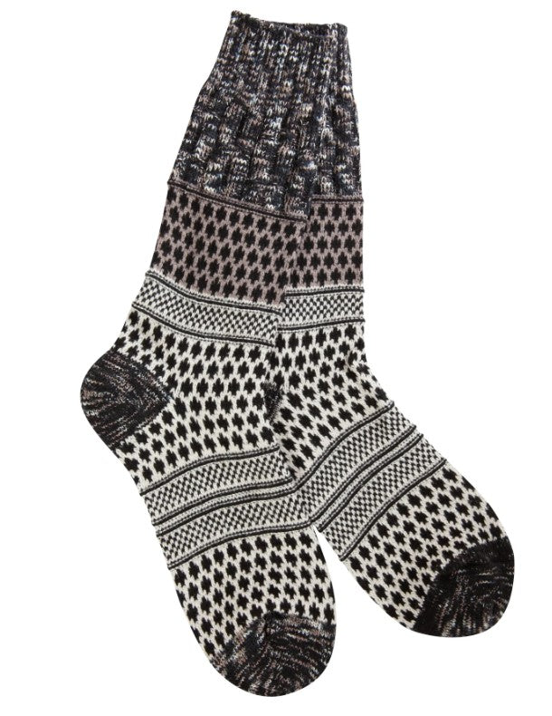 World's Softest Socks Weekend Gallery Textured Crew in Nightfall Multi