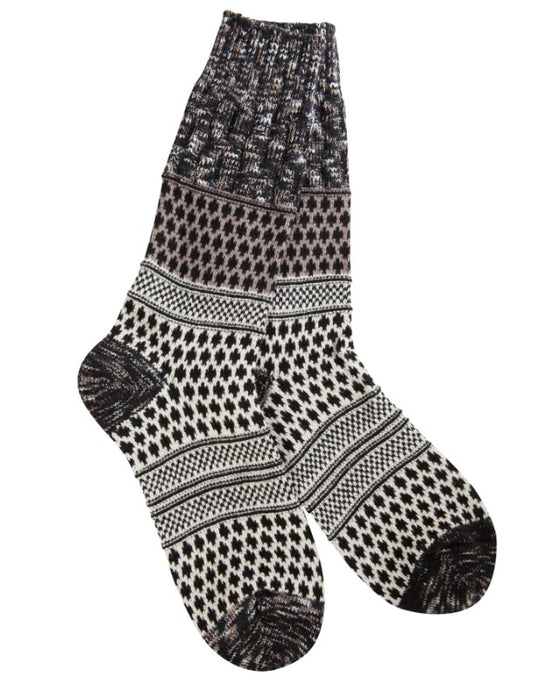 World's Softest Socks Weekend Gallery Textured Crew in Nightfall Multi